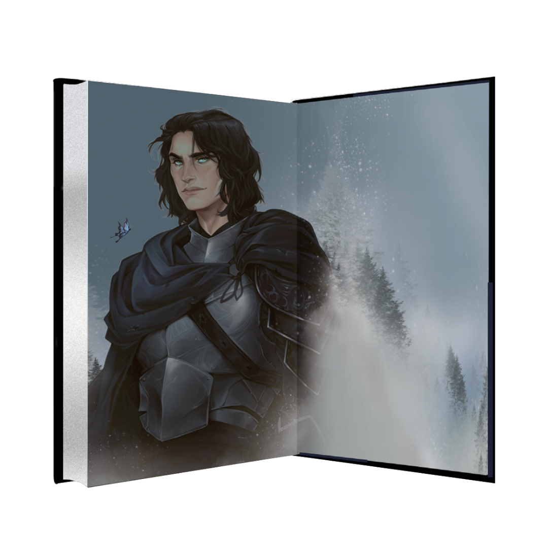 New Quicksilver Endpapers back - character art illustration of Kingfisher